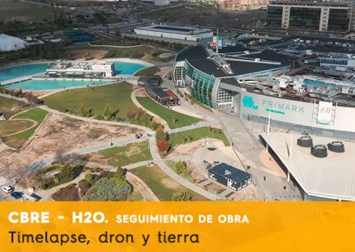 H2O Shopping Centre: construction progress video with drone and time-lapse