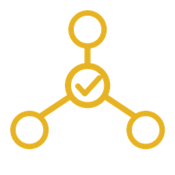 Icono de clientes y redes comerciales