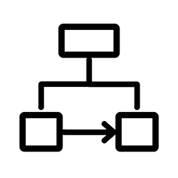 Icono de servicios y procesos complejos