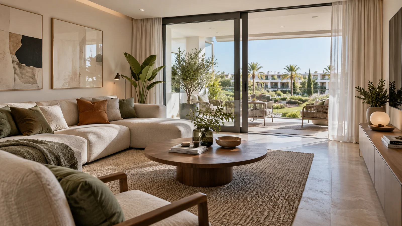 Vídeo para promociones inmobiliarias: interior de vivienda — ilustración con IA